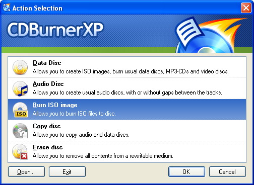 Image CDBurnerXP 4.5.8